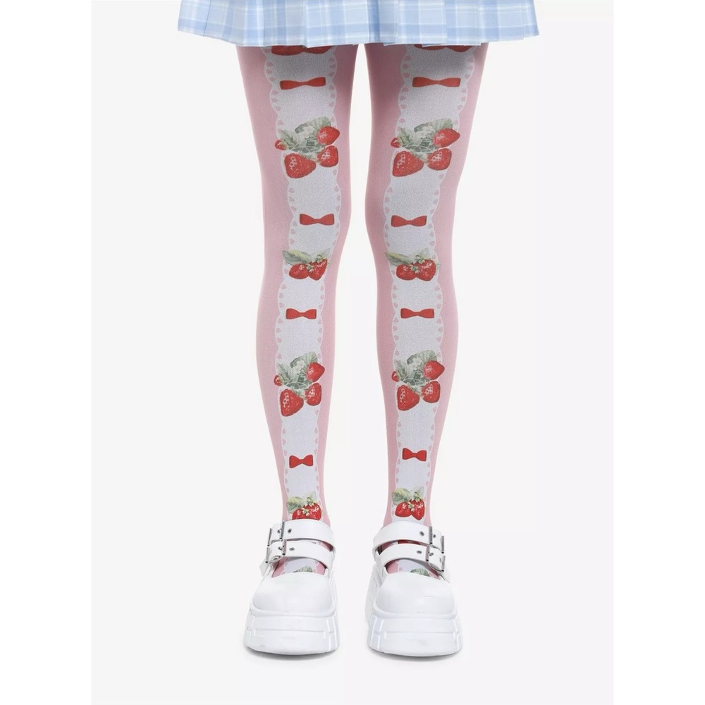 NEW Hot Topic Women’s Pink Strawberry Tights